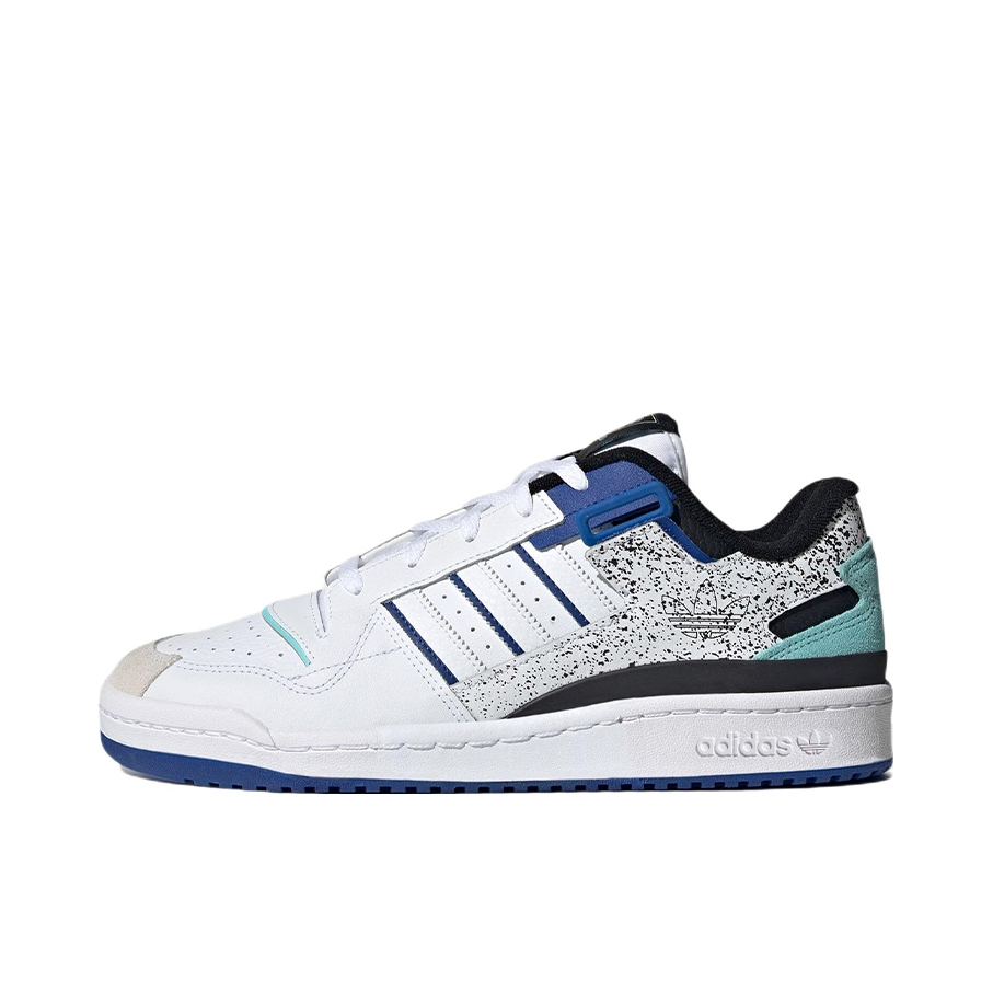 推荐商品：adidas Originals Forum Exhibit 板鞋 街头经典拼接耐磨防滑复古包裹性 白色/蓝色/黑色