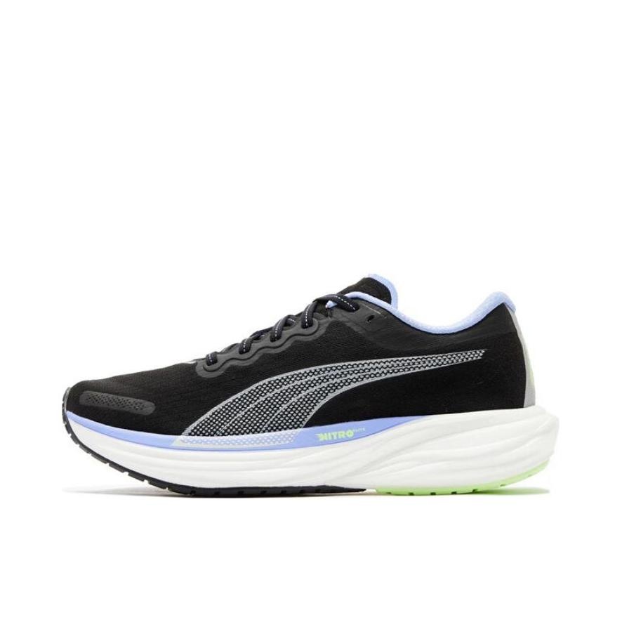 推荐商品：Puma/彪马 Deviate Nitro 2 氮气科技 缓震轻便 防滑耐磨 舒适 网面透气 支撑 碳板 马拉松 跑鞋 女款/黑色/紫色