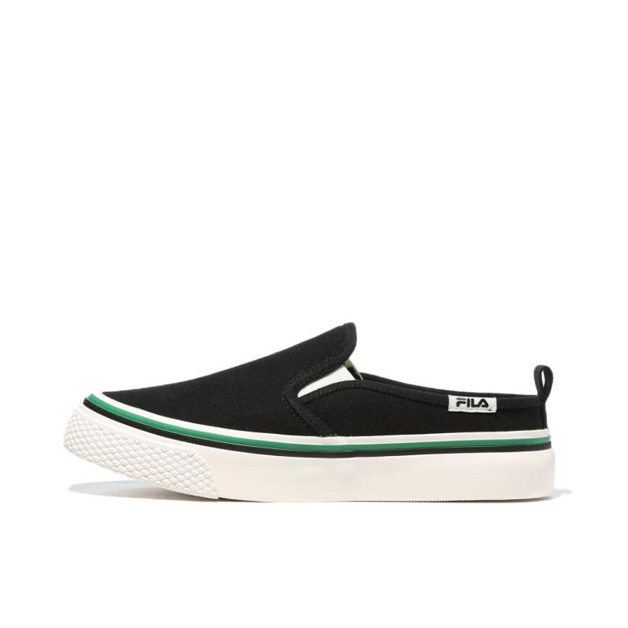 推荐商品：FILA/斐乐 Scanline 一脚蹬 休闲鞋 1XM01767E 黑色/白色/绿色