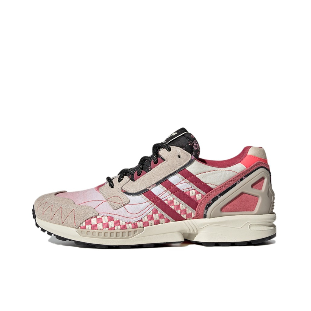推荐商品：adidas Originals ZX 8000 复古 舒适百搭 防滑耐磨 轻便透气 织物 低帮 缓震 运动休闲鞋 卡其/红色