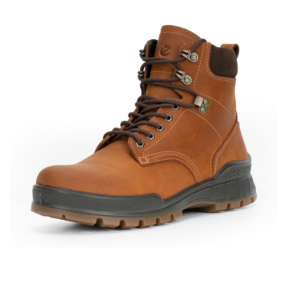 推荐商品：ECCO/爱步 Track 25 High Gore-tex 防滑耐磨 防水 舒适百搭 轻便扎染 短中筒 户外鞋 831704 琥珀色