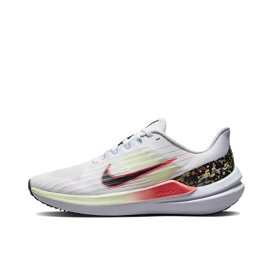 推荐商品：Nike Air Winflo 9 跑鞋 防滑耐磨轻便缓震网面透气织物有力支撑回弹 女款/白色/红色/黑色