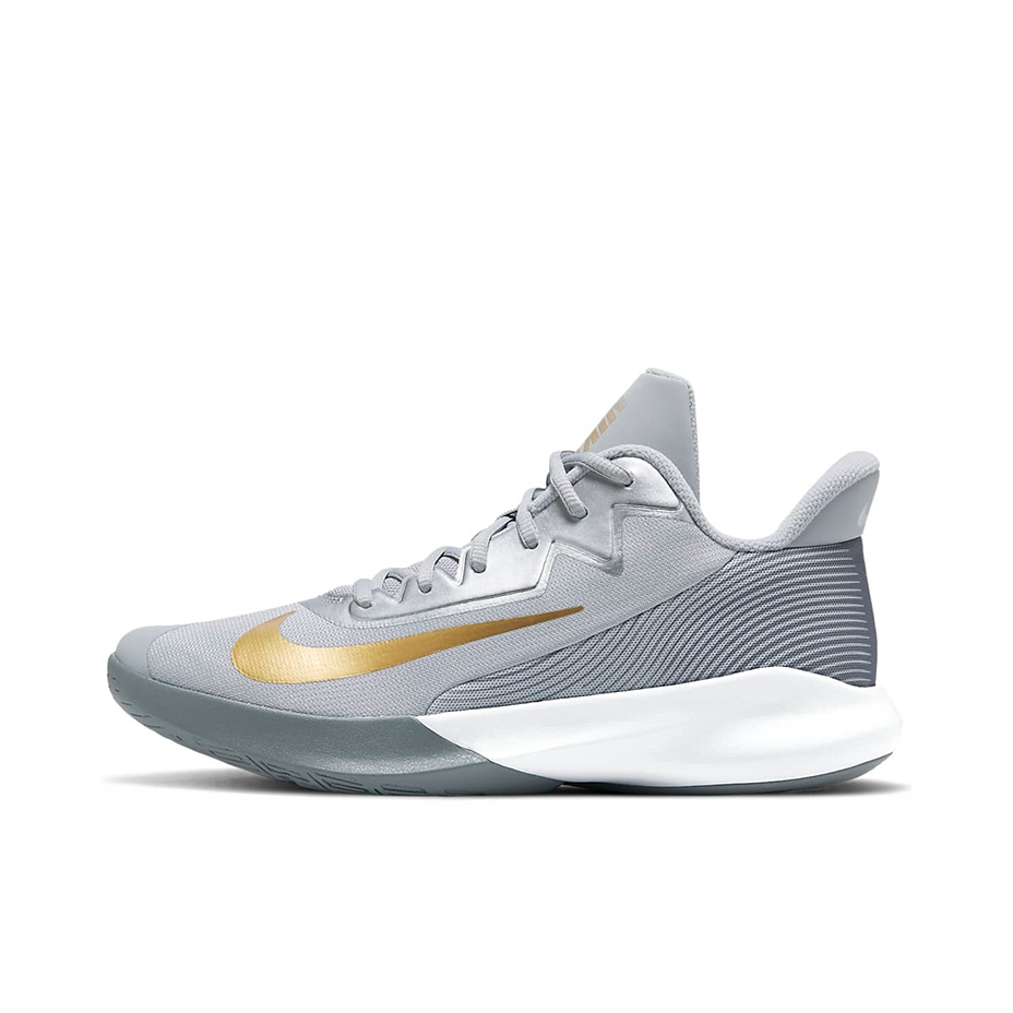 推荐商品：Nike Precision 4 精密4 缓震回弹 防滑耐磨 舒适透气 实战 圆头 时尚百搭 篮球鞋 灰色