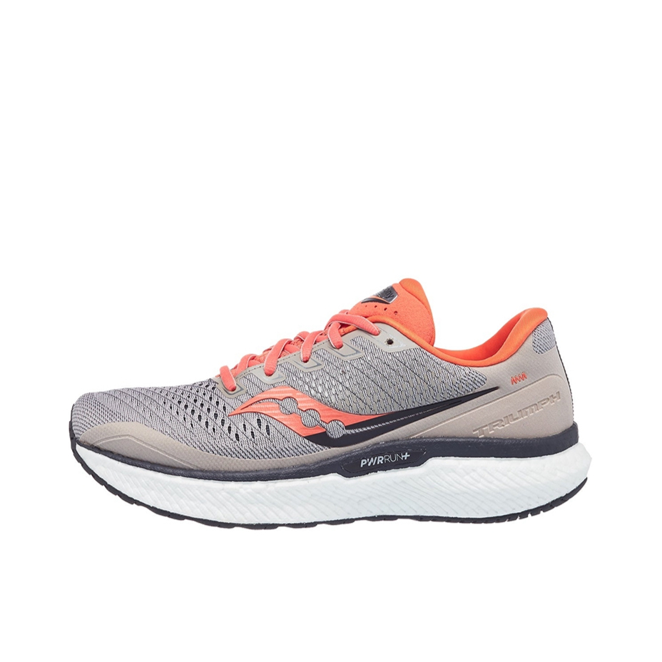 推荐商品：Saucony/索康尼 Triumph 18 胜利 防滑耐磨 减震回弹 支撑 网布透气 合成革 织物 跑鞋 灰色