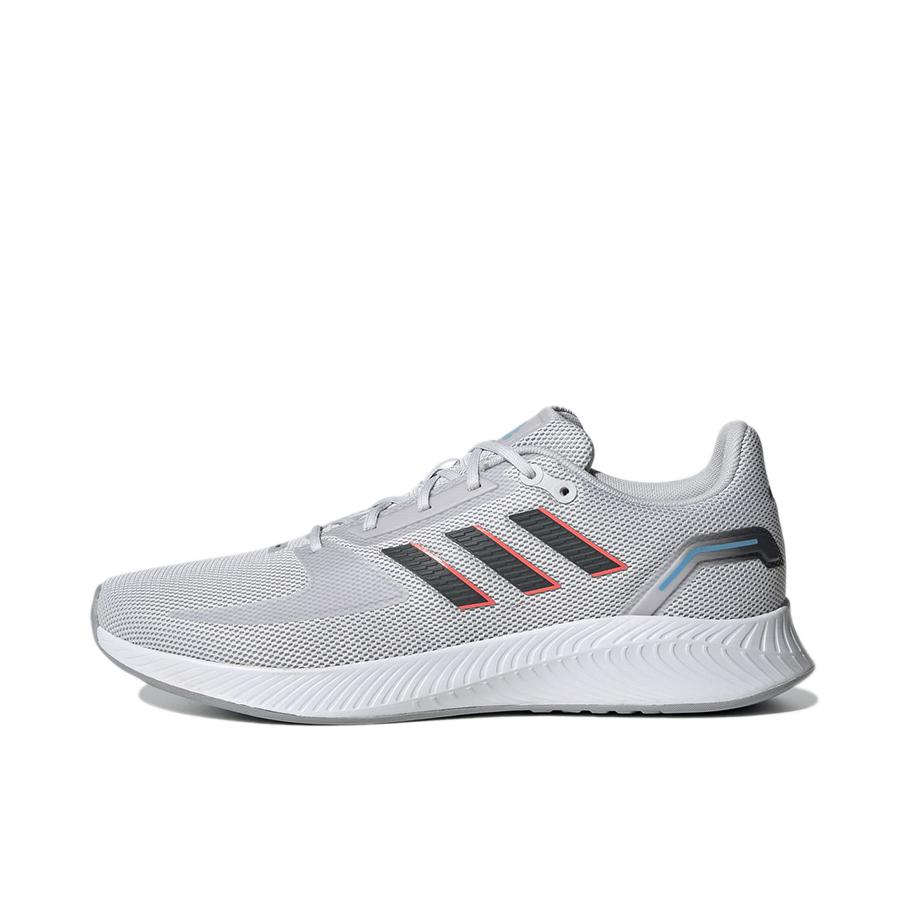 推荐商品：adidas Runfalcon 2 跑鞋 减震回弹防滑耐磨透气网面运动织物圆头 灰色/黑色/红色
