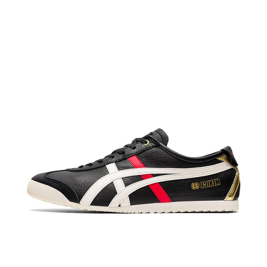 推荐商品：Onitsuka Tiger Mexico 66 德训鞋 运动休闲鞋 复古轻便透气舒适百搭防滑 黑色/金色/红色
