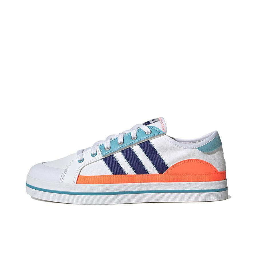推荐商品：adidas Neo City Canvas 板鞋 潮流百搭防滑耐磨舒适轻便 白色/橘色/天蓝/藏青蓝
