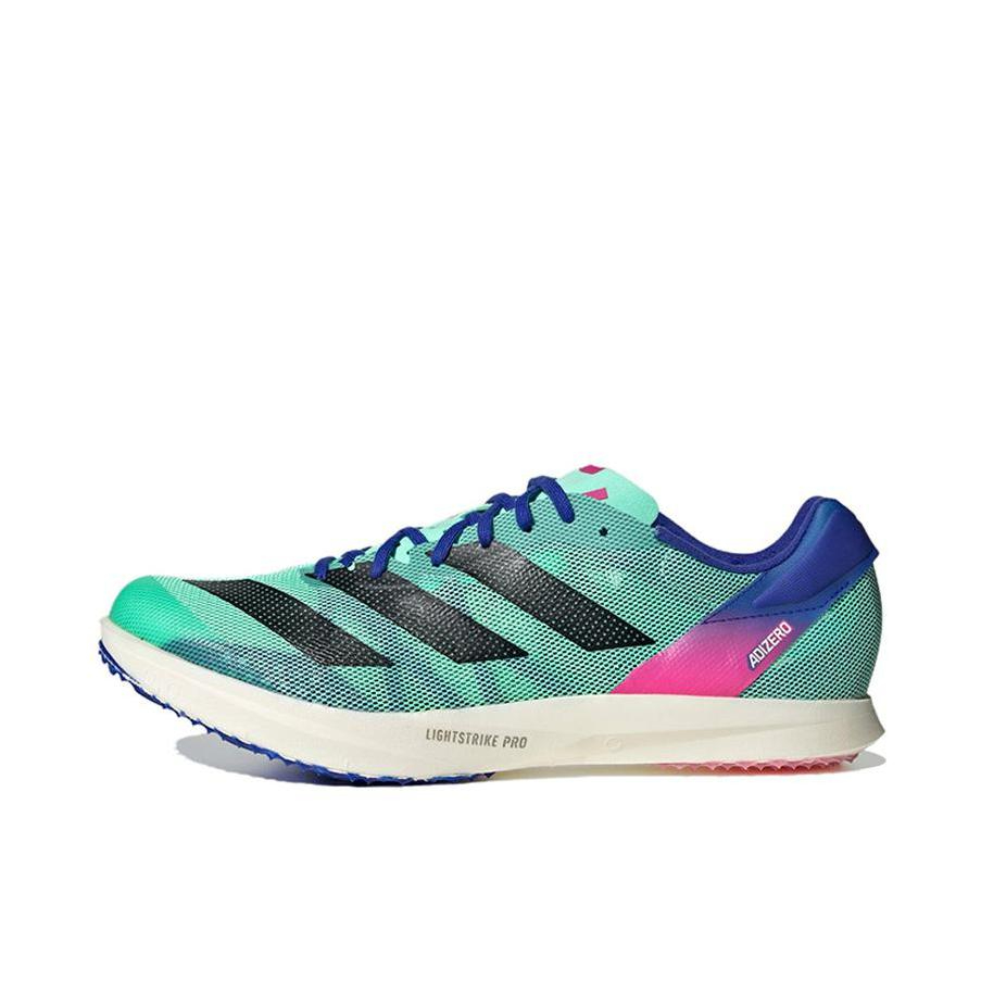 推荐商品：adidas adiZero Avanti 跑鞋 防滑耐磨减震碳板织物田径竞速长跑 薄荷绿/黑色/亮蓝色/紫红色