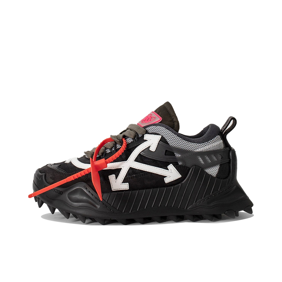 推荐商品：OFF-WHITE ODSY-1000 时尚百搭 舒适轻便 减震回弹 防滑耐磨 运动潮流 拼接 圆头 织物网布 休闲鞋 OWIA180E19800126 黑色/白色