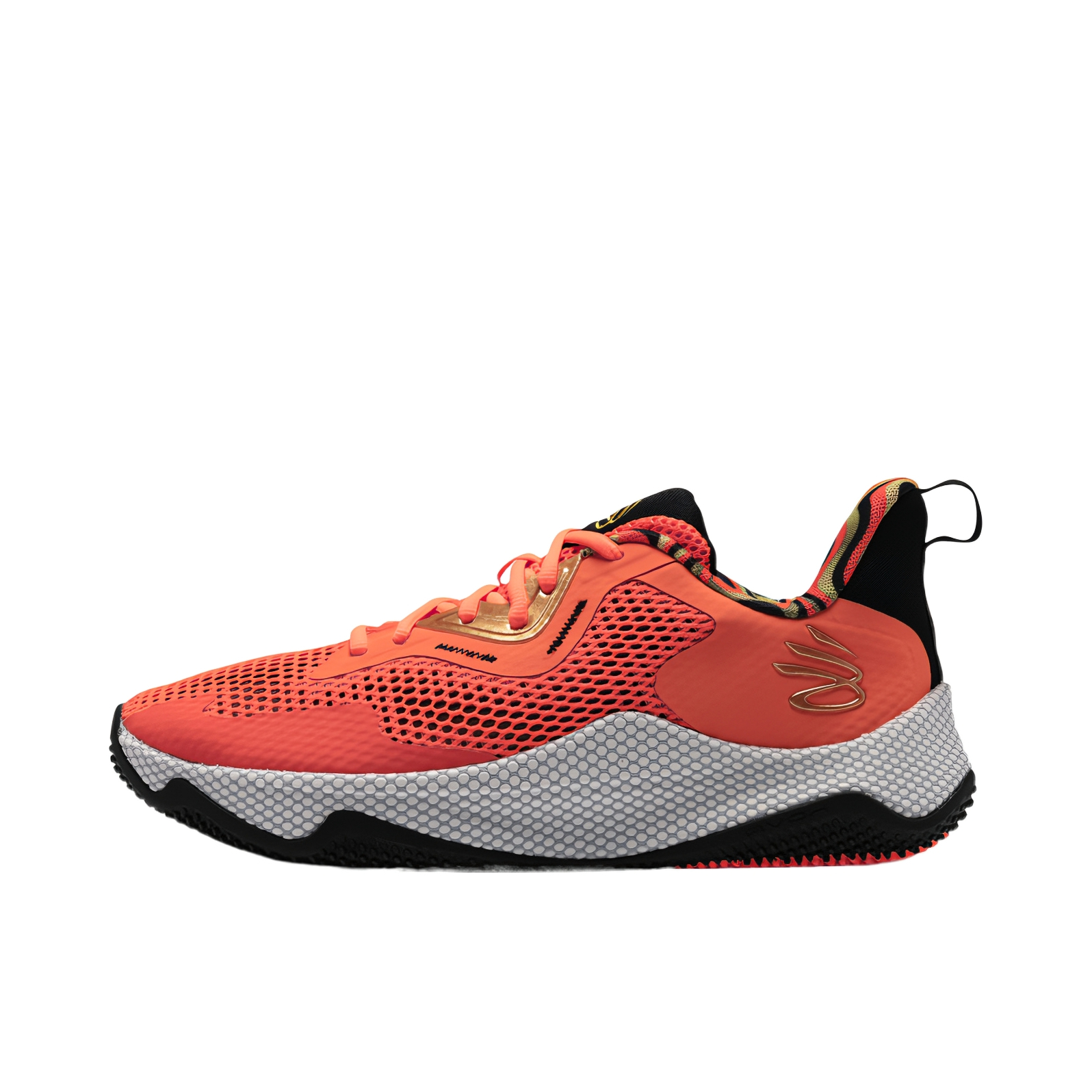 推荐商品：Under Armour/安德玛 Curry Hovr Splash 3 轻盈舒适 缓震耐磨 网面 实战训练 篮球鞋 橙色