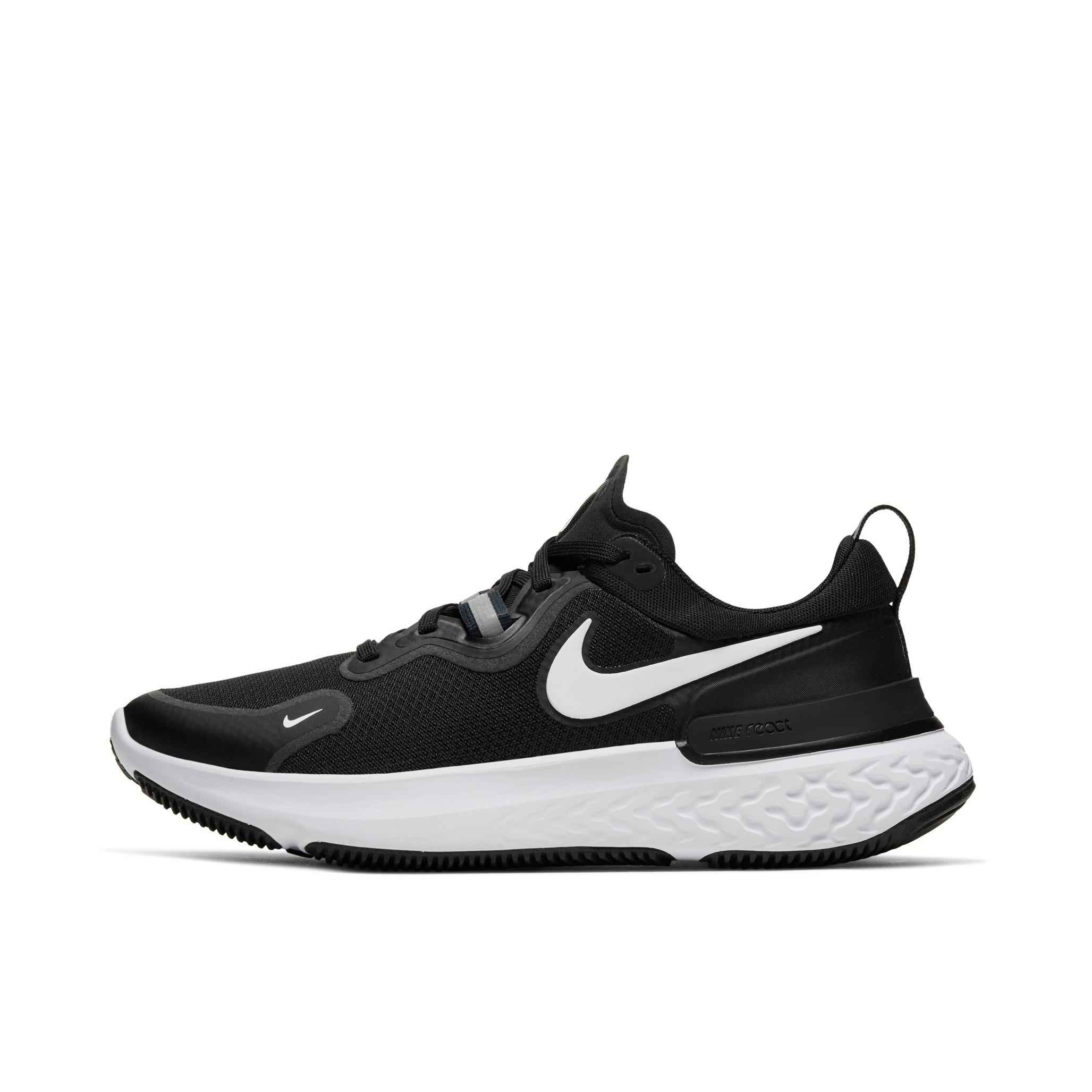 推荐商品：Nike React Miler 跑鞋 缓震织物合成革 Black/White 白色/黑色