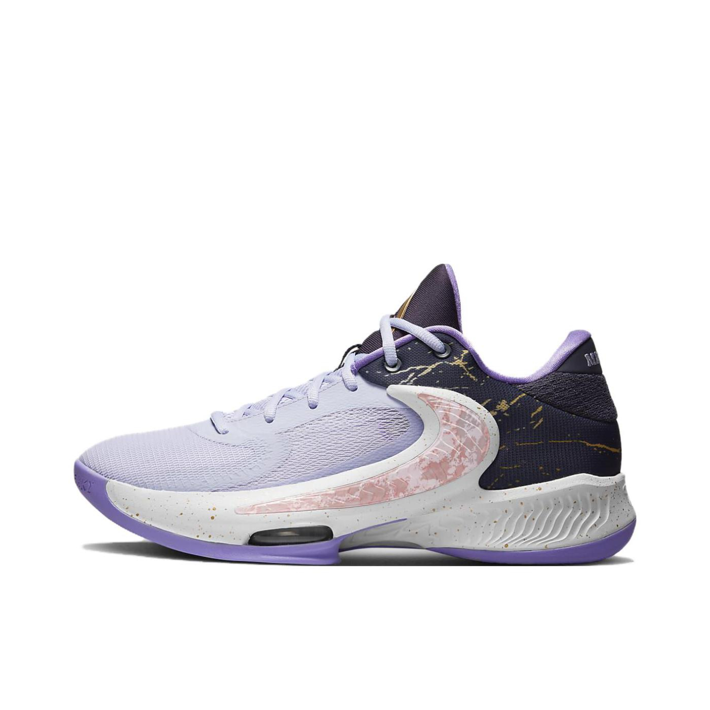 推荐商品：Nike Zoom Freak 4 字母哥4代 透气 缓震防滑 包裹性支撑 织物 实战 篮球鞋 国外版/全明星/紫色