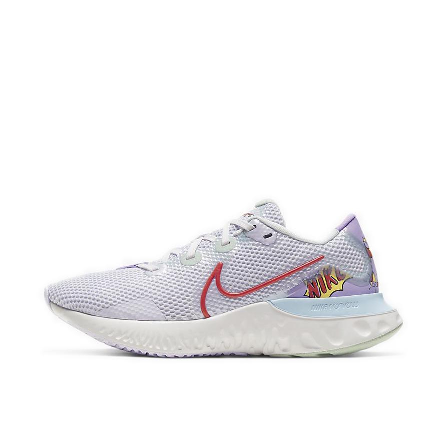 推荐商品：Nike Renew Run 跑鞋 缓震回弹轻便透气耐磨休闲防滑 Purple/Grey/Blue 紫灰蓝