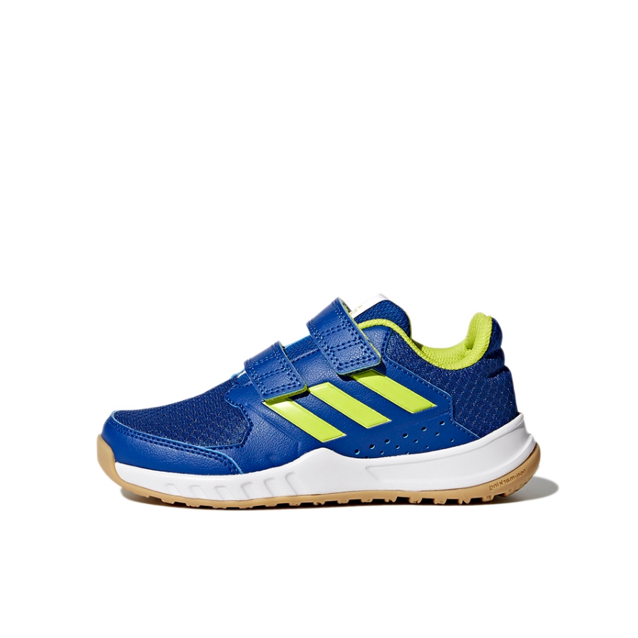 推荐商品：adidas Fortagym 耐磨软底 运动 童鞋 小童/蓝色/黄色