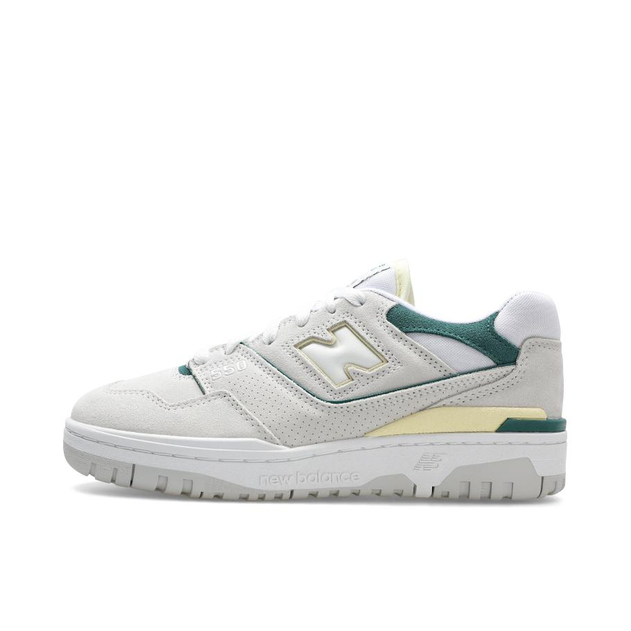推荐商品：New Balance 550 复古 舒适 百搭 减震透气 防滑耐磨 潮流 运动休闲鞋 白色/灰色/绿色