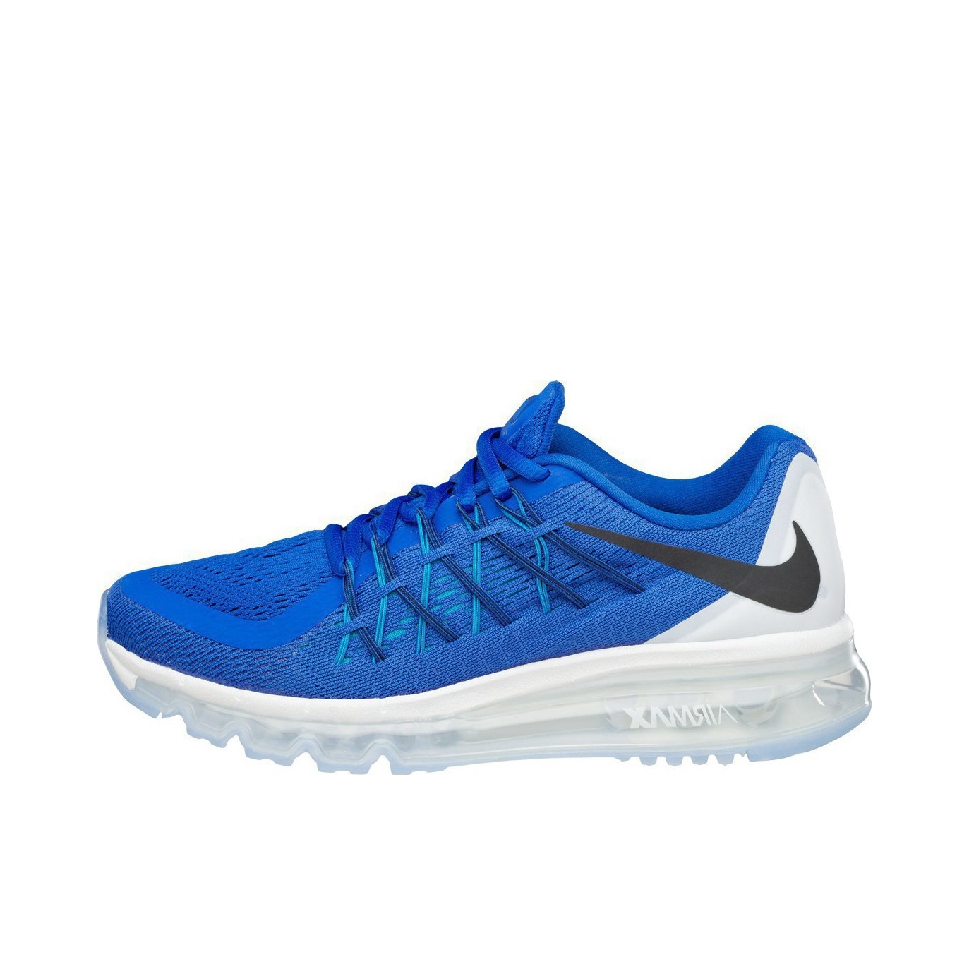 推荐商品：Nike Air Max 2015 跑鞋 轻便透气防滑耐磨减震经典复古休闲运动简约舒适低帮 大童/蓝色/白色
