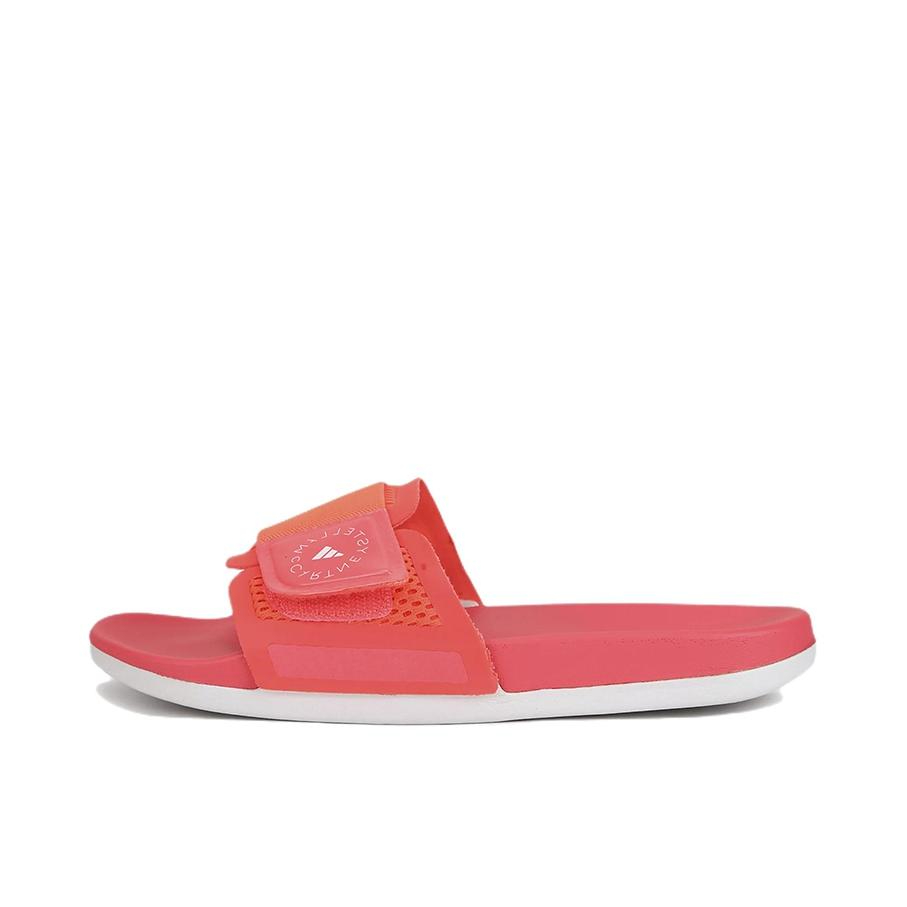 推荐商品：adidas Stella McCartney 防滑耐磨 舒适透气 潮流 一字 拖鞋 Stella McCartney联名/女款/红色/白色