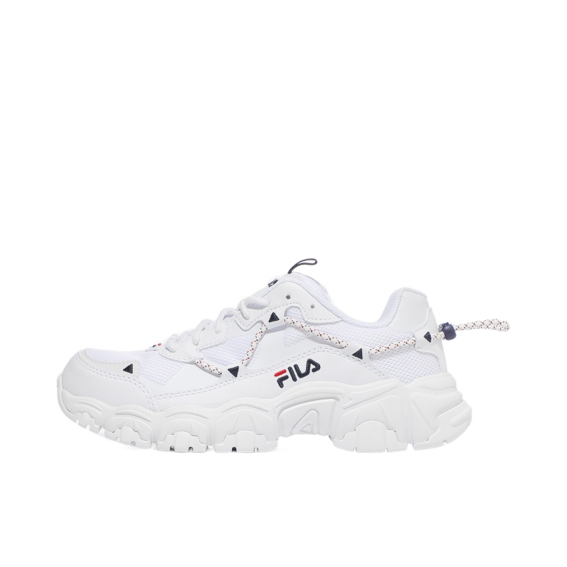 推荐商品：FILA/斐乐 猫爪1代 老爹鞋 复古百搭时尚休闲运动舒适防滑耐磨减震透气轻便厚底增高合成革 纯白