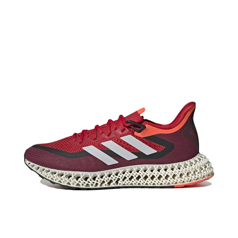 推荐商品：adidas 4DFWD 跑鞋 减震回弹网面透气防滑耐磨织物碳板自带推进力运动随心畅跑 红色/白色/黑色