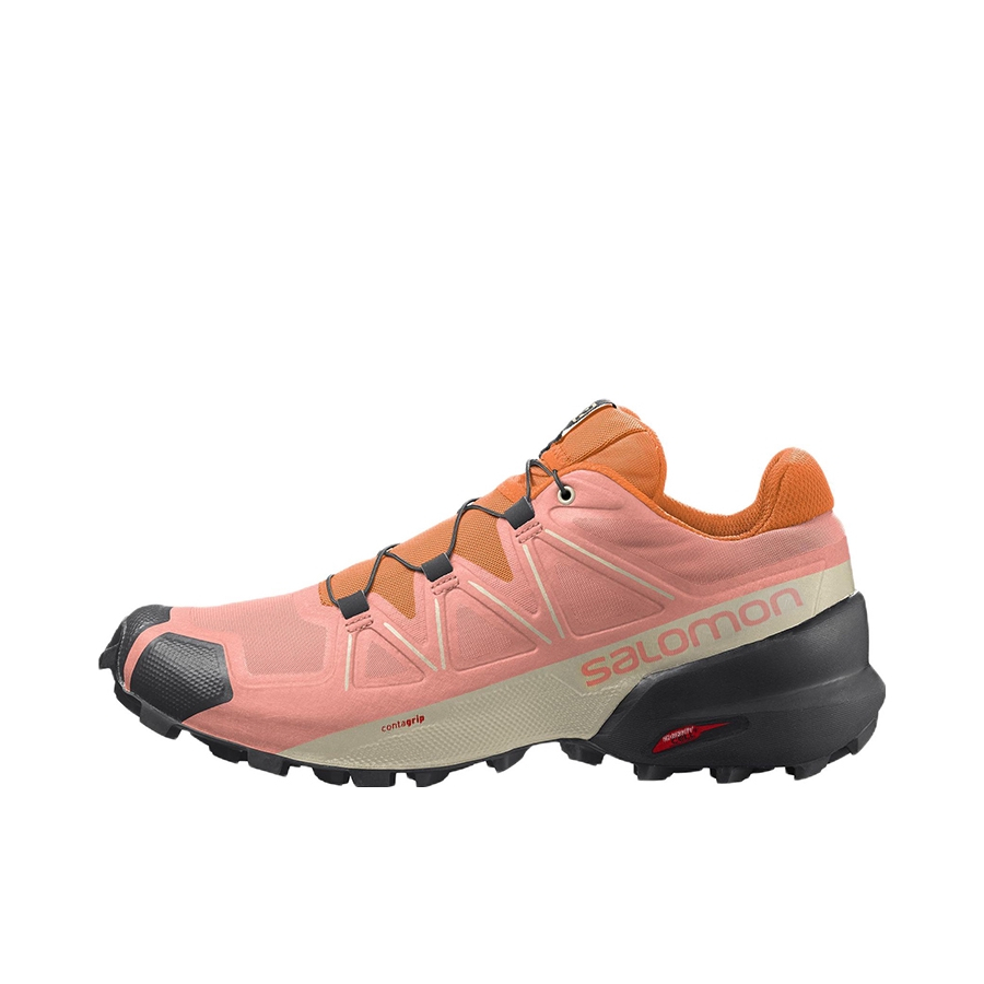 推荐商品：Salomon/萨洛蒙 Speedcross 5 防水 网布 抓地 织物 越野 户外鞋 徒步鞋 粉色/橙色/黑色