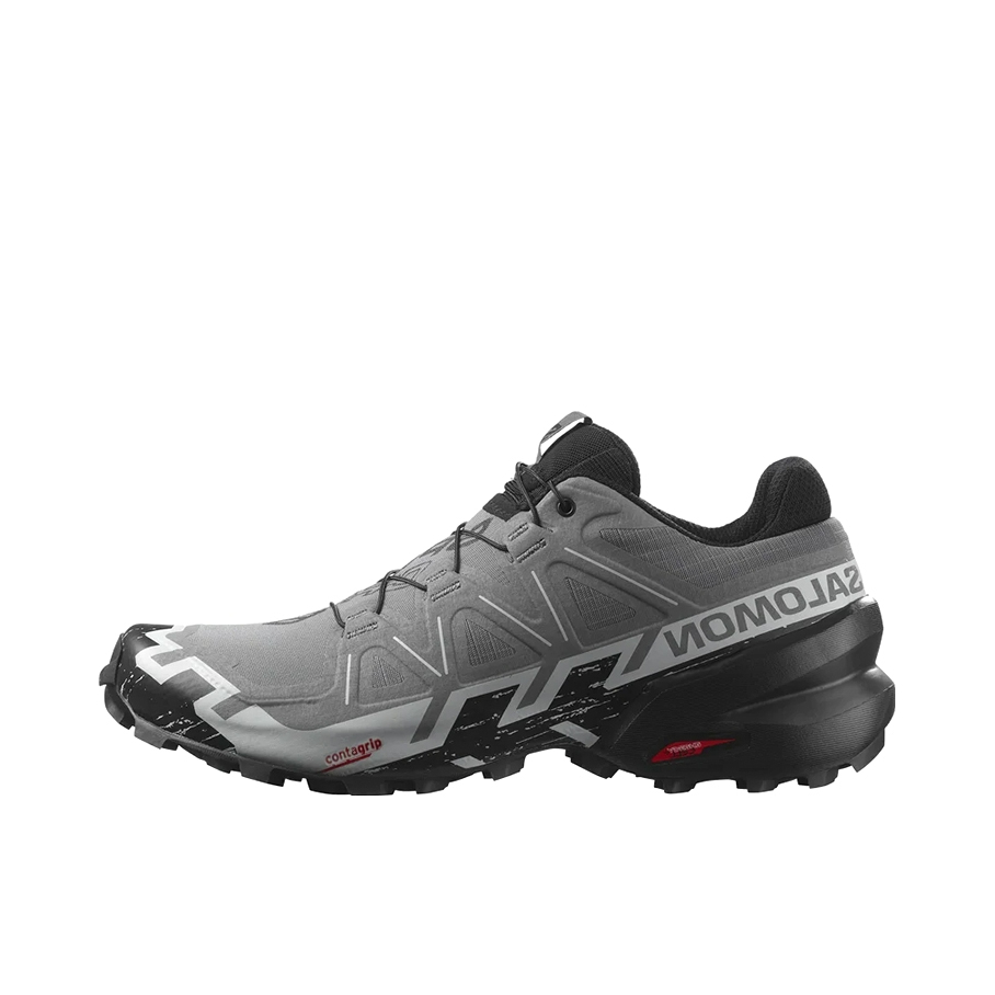 推荐商品：Salomon/萨洛蒙 Speedcross 6 户外鞋 徒步鞋 越野跑鞋 支撑防水抓地包裹贴合减震网布透气全地形织物 灰色/黑色