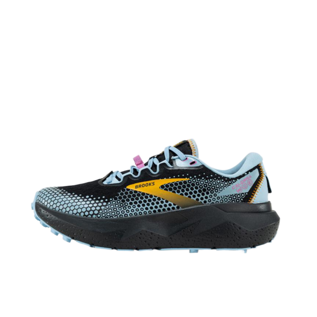 推荐商品：Brooks/布鲁克斯 Caldera 山啸 6 越野徒步 缓震 防滑 耐磨 网面 爬山 跑鞋 女款/黑色/蓝色/黄色