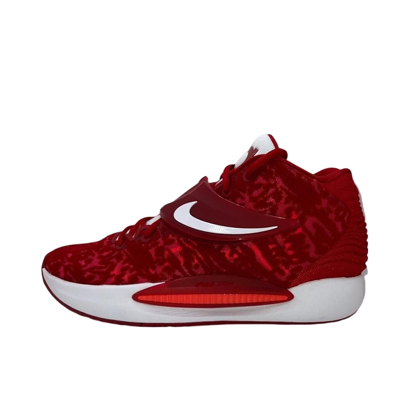 推荐商品：Nike KD 14 杜兰特 防滑耐磨 包裹性 圆头 支撑 实战 减震 织物 魔术贴 篮球鞋 体育红