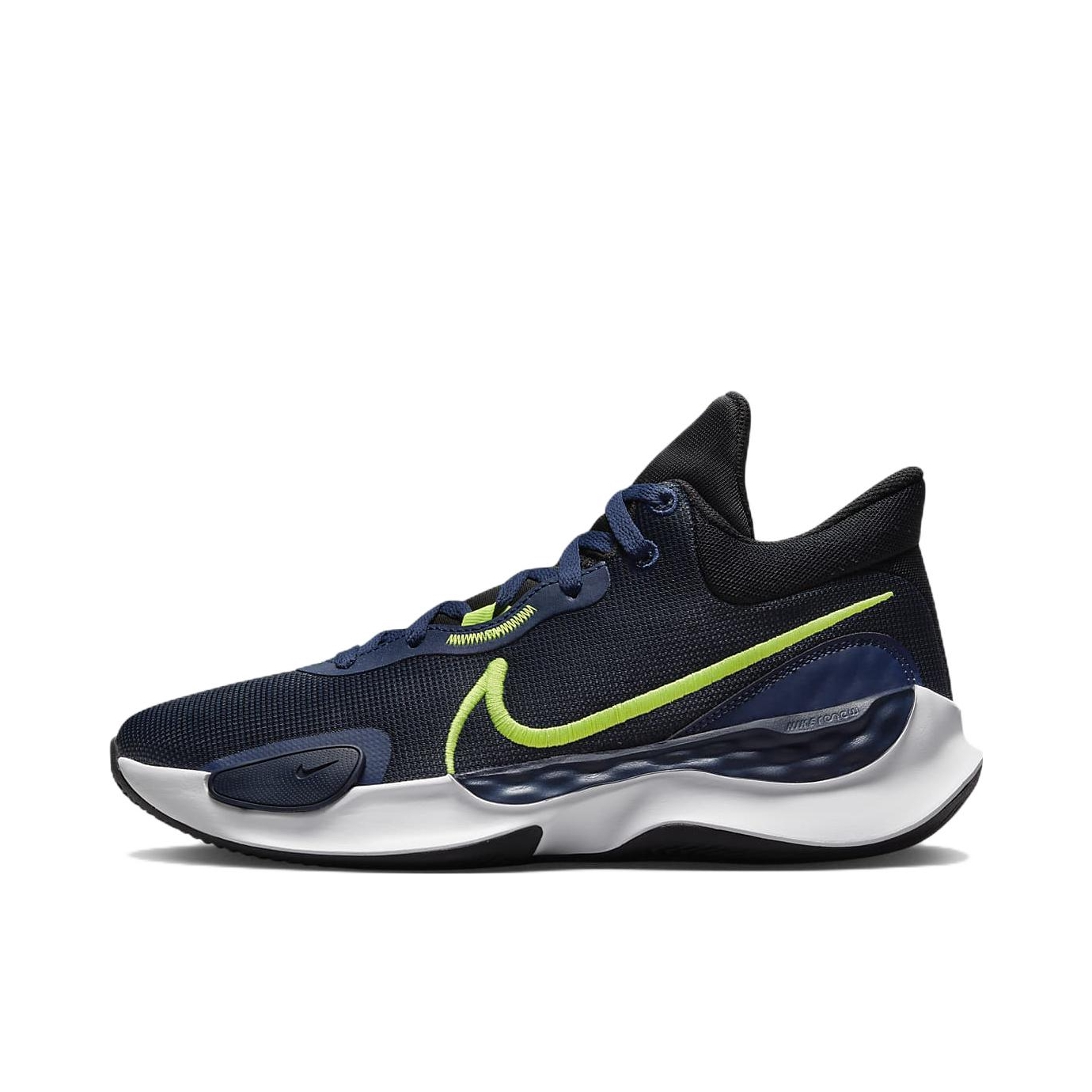 推荐商品：Nike Renew Elevate 3 篮球鞋 抗扭减震透气舒适轻便防滑耐磨抓地实战织物 黑色/绿色