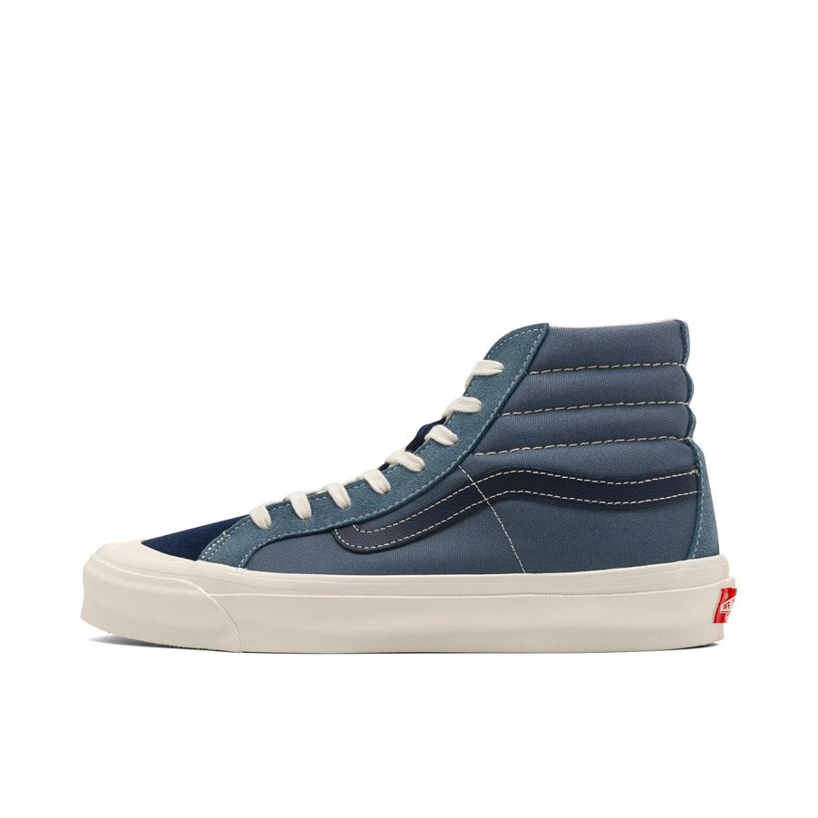 推荐商品：Vans/范斯 SK8-Hi 板鞋 潮流经典拼接复古街头厚底 靛蓝/深蓝