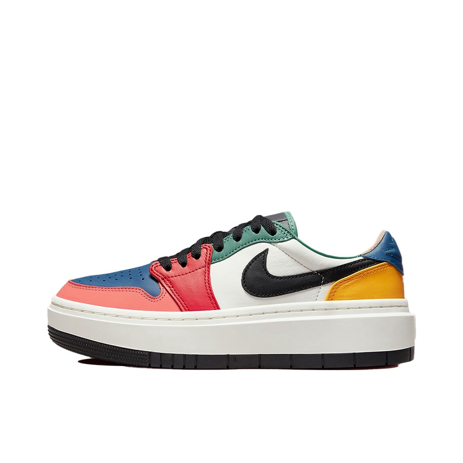推荐商品：Jordan Air Jordan 1 elevate 板鞋 圆头厚底减震防滑复古增高 蓝色/红色/黑色