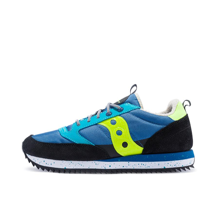 推荐商品：Saucony/索康尼 Jazz Original 爵士 减震回弹 舒适透气 防滑耐磨 合成革 支撑 复古简约 织物 低帮 跑鞋 兰色/黑色