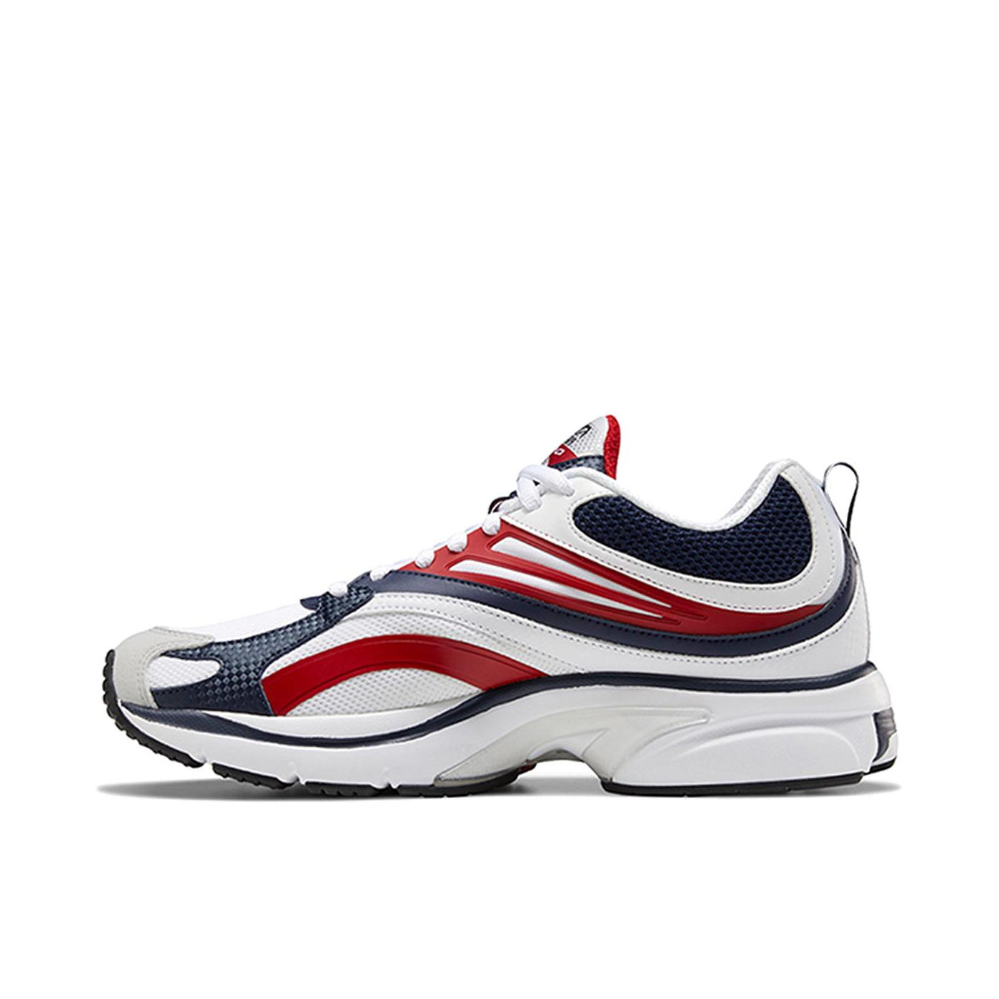 推荐商品：Reebok/锐步 Premier 1000 舒适 耐磨 织物 合成革 运动休闲鞋 白色/红色/蓝色