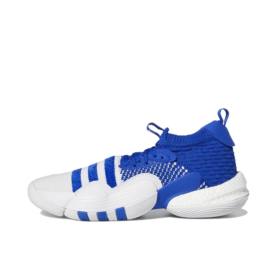 推荐商品：adidas Trae Young 2 特雷杨2代 篮球鞋 透气实战减震回弹 白色/蓝色