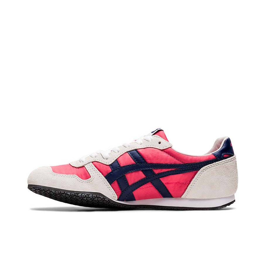 推荐商品：Onitsuka Tiger 鬼冢虎 Serrano 运动休闲鞋 舒适轻便防滑耐磨网布透气百搭复古减震包裹性低帮 玫红