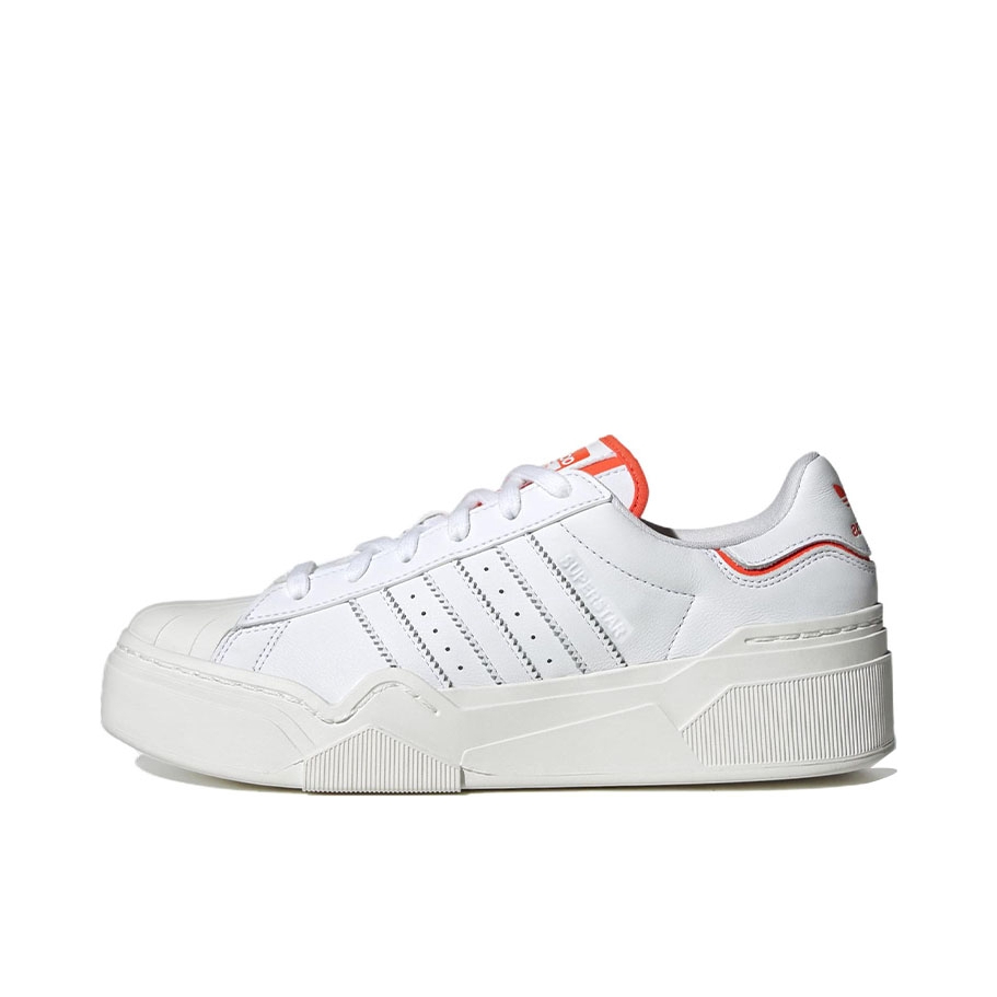 推荐商品：adidas originals Superstar Bonega 2B 防滑耐磨 轻便 运动休闲鞋 女款/白色/橙色