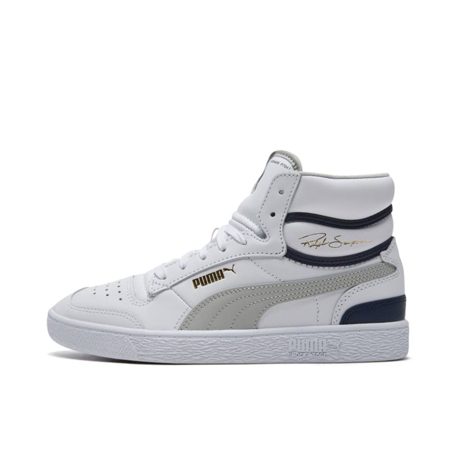 推荐商品：Puma/彪马 Ralph Sampson 板鞋 经典复古防滑耐磨减震透气防水垫 White/Gray Violet 白蓝灰