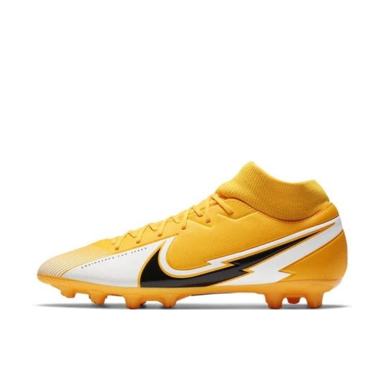 推荐商品：Nike Mercurial Superfly 7 Academy HG 中端 短钉 坚硬人工草场 足球鞋 黄色