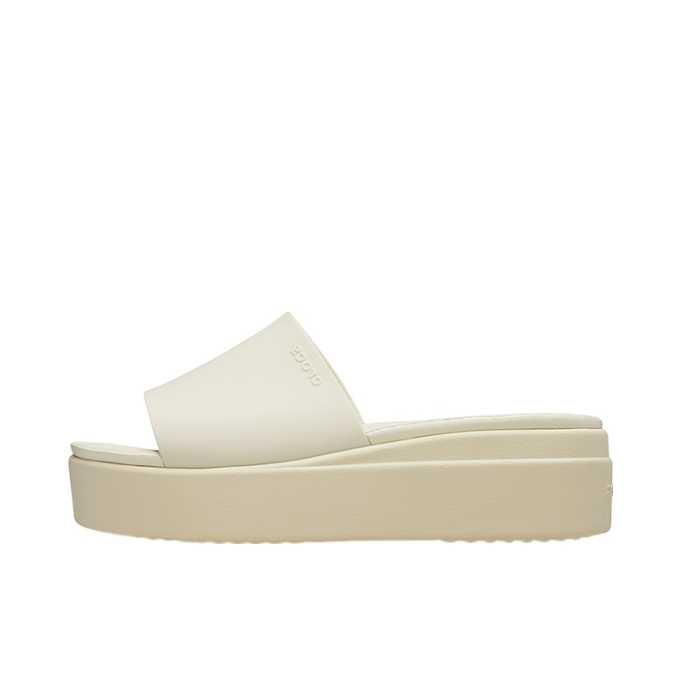 推荐商品：Crocs/卡骆驰 Brooklyn 套穿 露趾 一字 低跟 人字拖 拖鞋 208728 骨白色