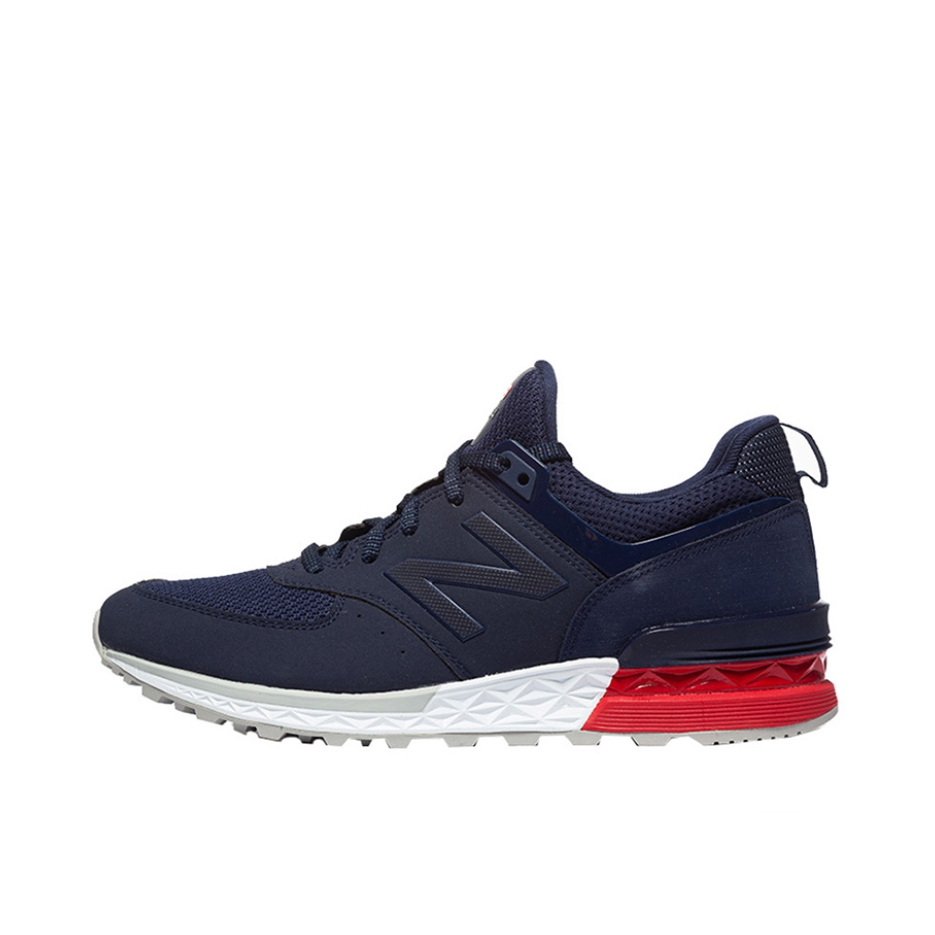 推荐商品：New Balance 574S 网布 潮流复古 减震 防滑耐磨 舒适透气 织物 合成革 支撑 生活 运动休闲鞋 Navy 藏蓝红