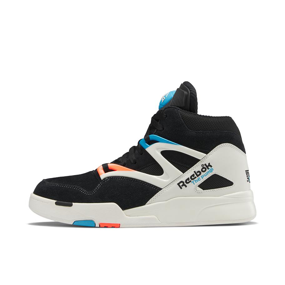 推荐商品：Reebok/锐步 Pump Omni Zone 2 运动休闲鞋 防滑耐磨舒适透气减震支撑圆头织物包裹性合成革复古风人造革轻便 黑色/白色