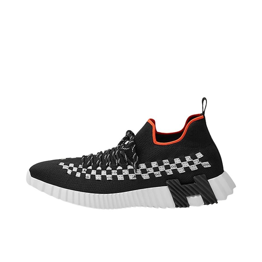 推荐商品：Hermes Flex 织物系带 耐磨透气 舒适百搭 简约时尚 运动休闲鞋 H222910Z H92 黑色