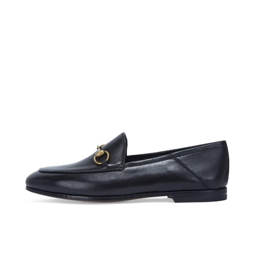推荐商品：Gucci 刺绣 马衔扣 乐福鞋 黑色/金色