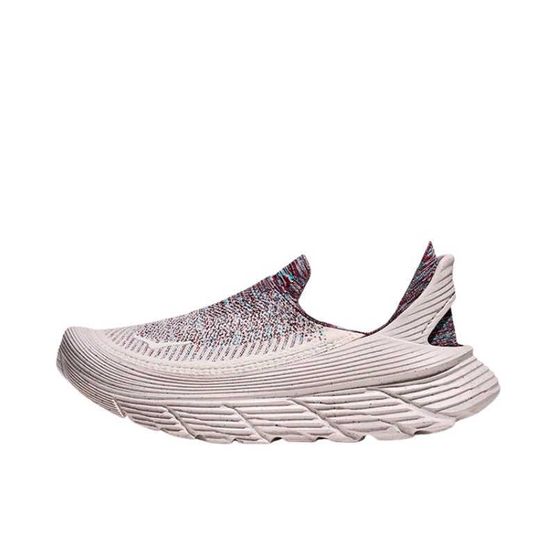 HOKA ONE ONE Restore TC 舒适缓震 防滑耐磨 轻便透气 织物 休闲运动 登山 跑鞋 石膏白/甘蓝紫
