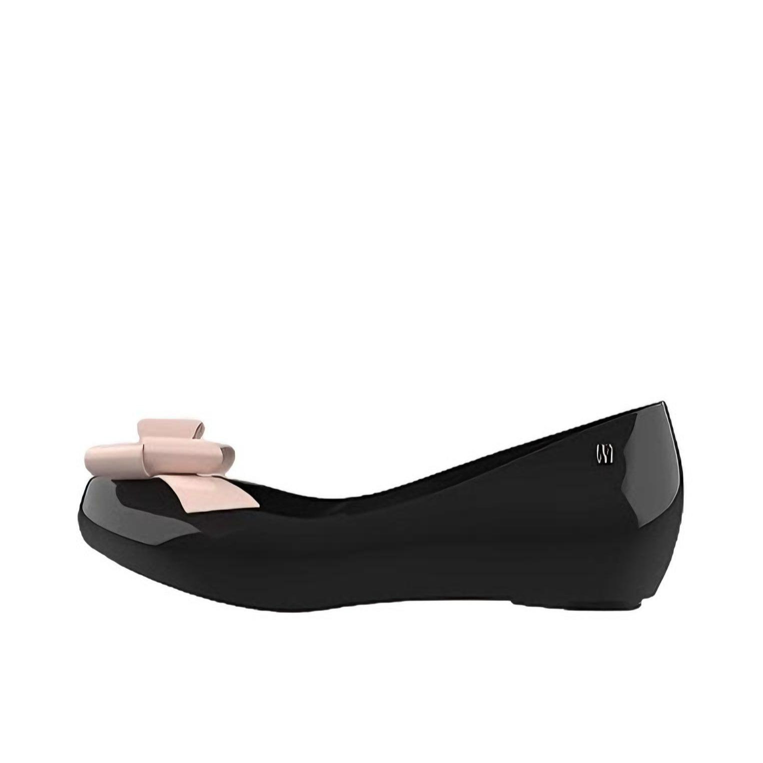 推荐商品：MELISSA/梅丽莎 休闲 平底 浅口 鱼嘴 单鞋 33891 黑色/粉色
