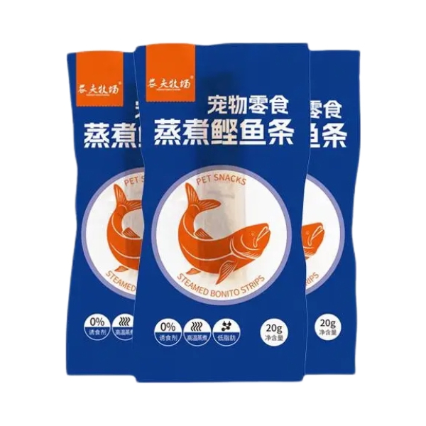 推荐商品：农夫牧场 全阶段幼孕猫喂猫喂狗宠物鲣鱼条蒸煮鱼肉深海鱼块即食营养狗零食20g