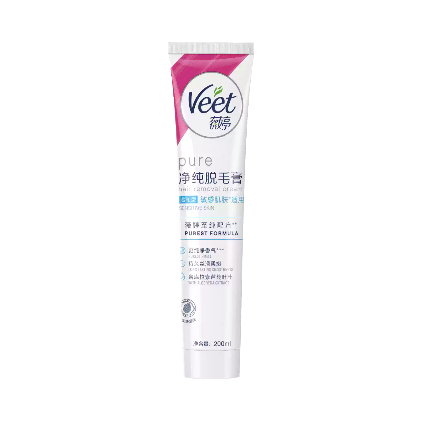 Veet/薇婷 脱毛膏 净纯脱毛膏温和型 敏感肌肤适用娇嫩 200ml