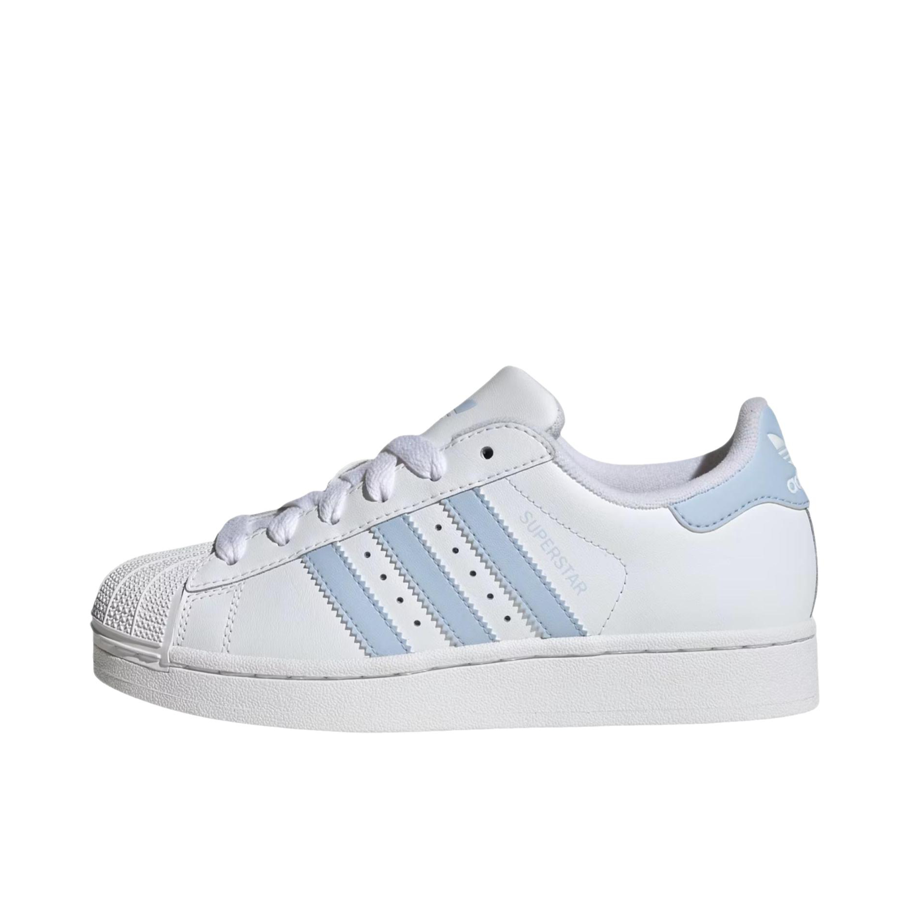 推荐商品：adidas Originals Superstar 2 板鞋 复古防滑耐磨贝壳头贴合圆头支撑 低帮/大童/白色