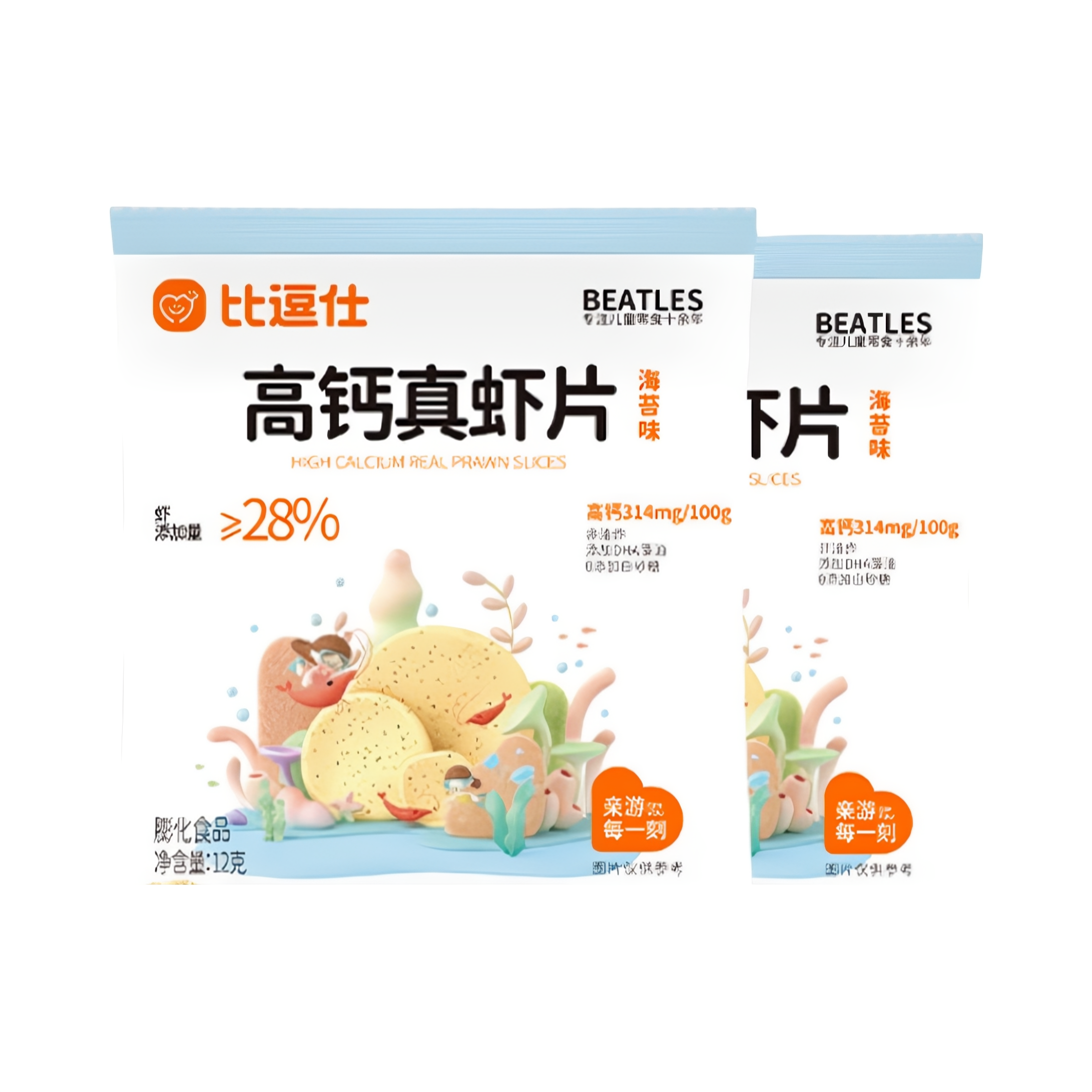 推荐商品：比逗仕/Beatles 儿童高钙真虾片非油炸解馋食品