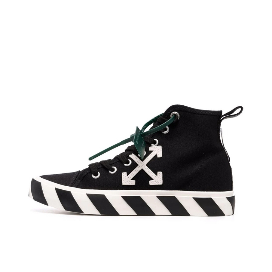 推荐商品：OFF-WHITE Vulcanized Hi 减震耐磨 舒适时尚 运动休闲鞋 白色/黑色