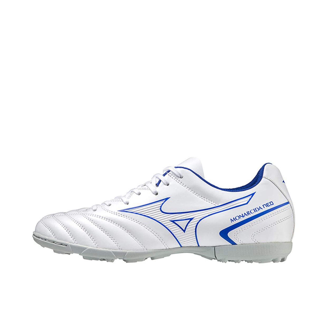 推荐商品：Mizuno/美津浓  Monarcida Neo 2 Select TF  稳定 比赛训练 碎钉短钉 胶质  足球鞋 白色/深蓝